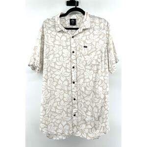 Rip Curl Flow State Short Sleeve Button Down Shirt Floral Men's Size L